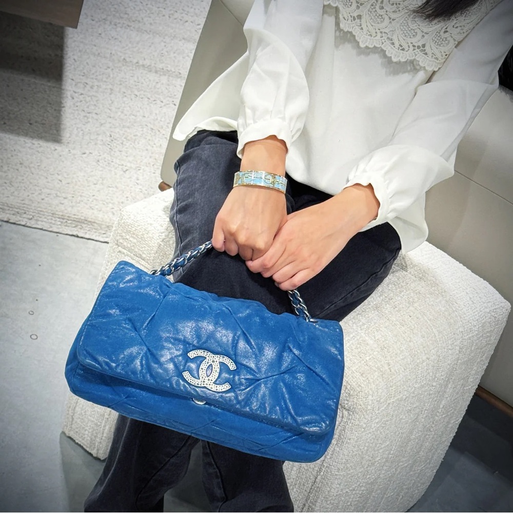 Chanel CC Glint Iridescent Calfskin Nubuck Flap bag TWS